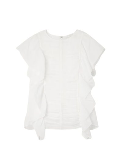 Chloé - Ruffled Ramie Top White