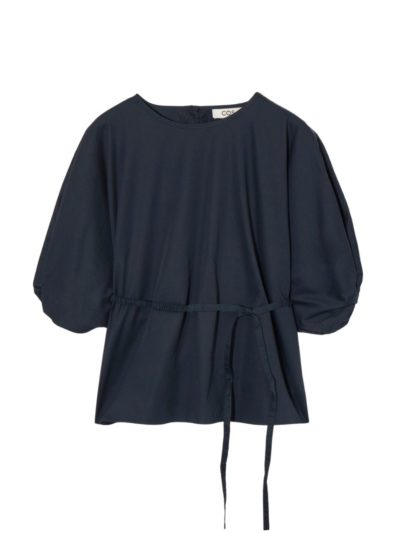 COS - Belted Puff-Sleeve Blouse