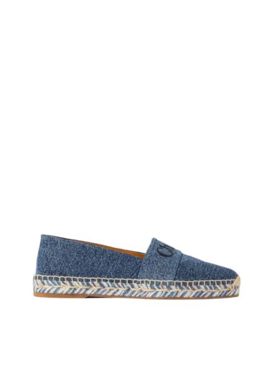 Chloe - Piia Embroidered Denim Espadrilles