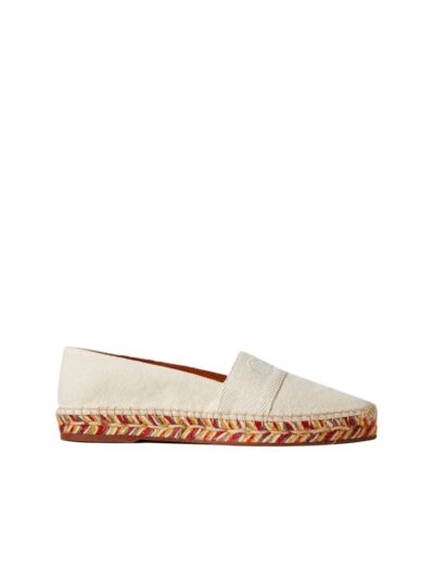 chloe-NET SUSTAIN-Piia logo-embroidered canvas espadrilles