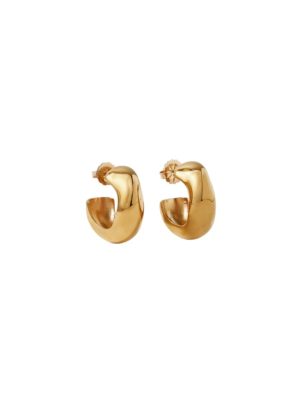 AGMES - Celia Medium Gold-Plated Hoop Earrings