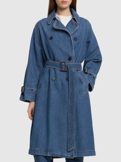 Max Mara - Blasy Belted Denim Trench Coat - Look