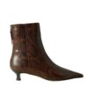 AEYDE Zoe Snake-Effect Leather Point-Toe Ankle Boots