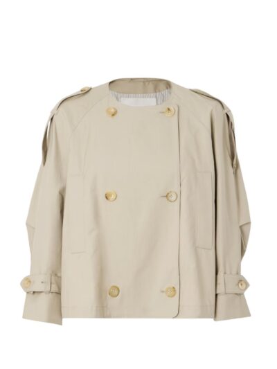 Max Mara-Jim Cropped Gabardine Trench Coat