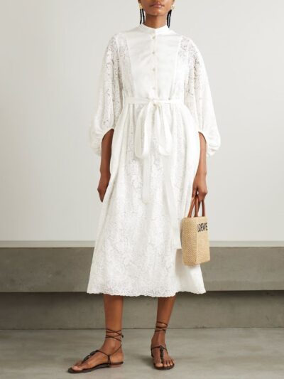erdem-belted-poplin-paneled-cotton-lace-midi-shirt-dress-look