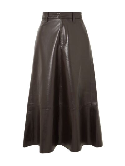 Citizens of Humanity Cassia Recycled Leather-Blend Midi Skirt