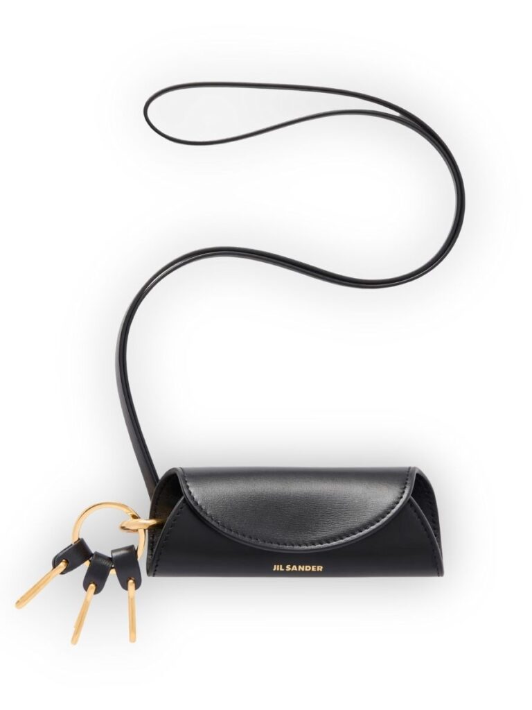 jil-sander-leather keychain-black
